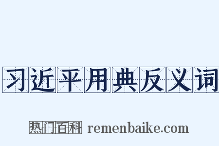 习近平用典反义词是什么意思的图片